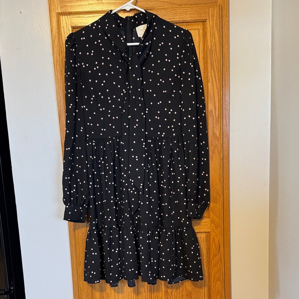 Kate Spade Black Dress with White Dots